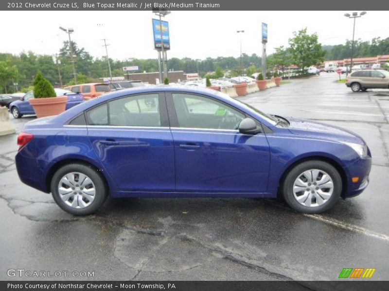 Blue Topaz Metallic / Jet Black/Medium Titanium 2012 Chevrolet Cruze LS