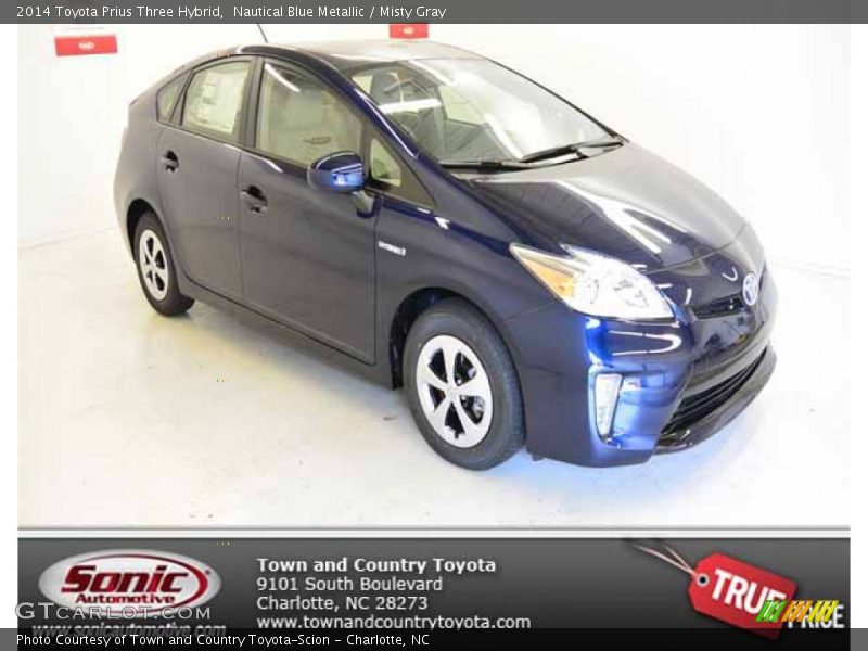 Nautical Blue Metallic / Misty Gray 2014 Toyota Prius Three Hybrid