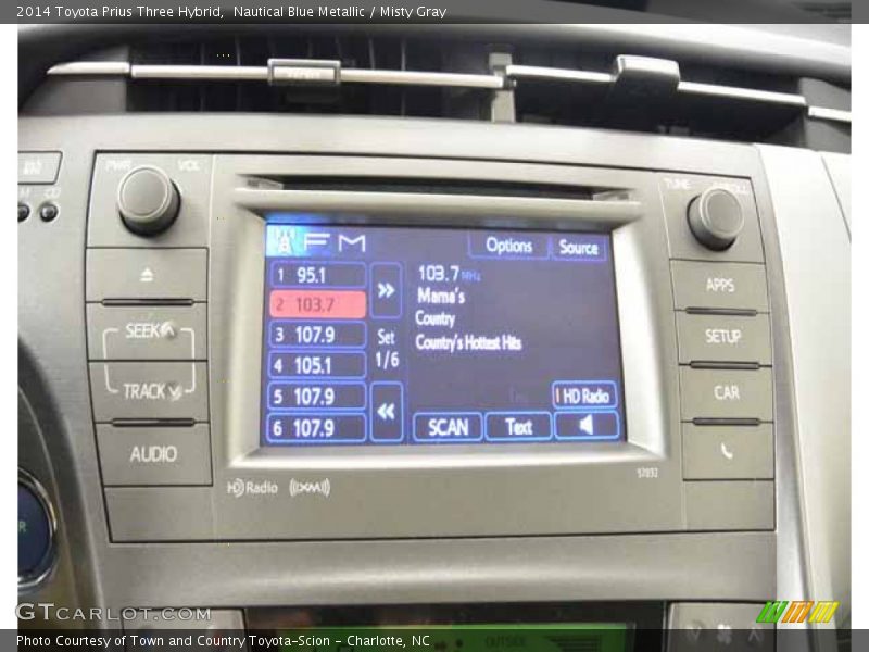 Nautical Blue Metallic / Misty Gray 2014 Toyota Prius Three Hybrid