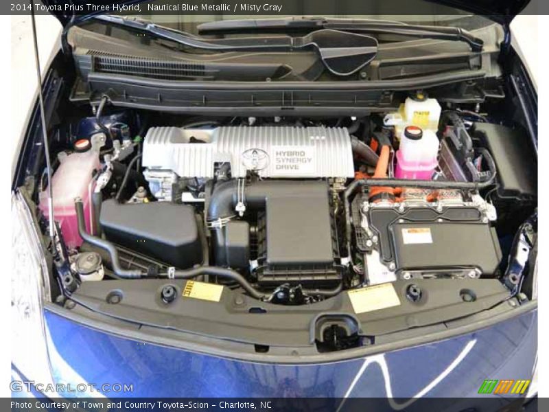 Nautical Blue Metallic / Misty Gray 2014 Toyota Prius Three Hybrid