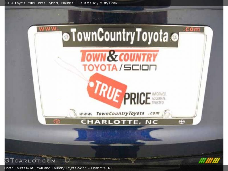 Nautical Blue Metallic / Misty Gray 2014 Toyota Prius Three Hybrid