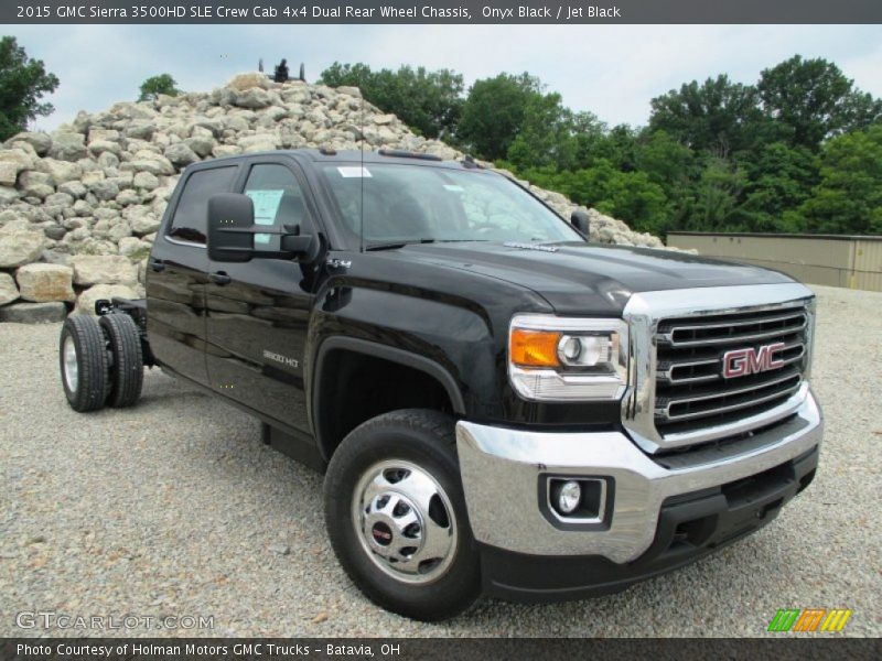 Onyx Black / Jet Black 2015 GMC Sierra 3500HD SLE Crew Cab 4x4 Dual Rear Wheel Chassis