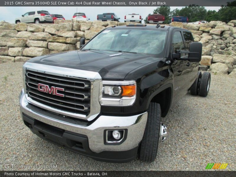 Onyx Black / Jet Black 2015 GMC Sierra 3500HD SLE Crew Cab 4x4 Dual Rear Wheel Chassis