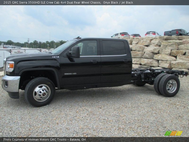 Onyx Black / Jet Black 2015 GMC Sierra 3500HD SLE Crew Cab 4x4 Dual Rear Wheel Chassis