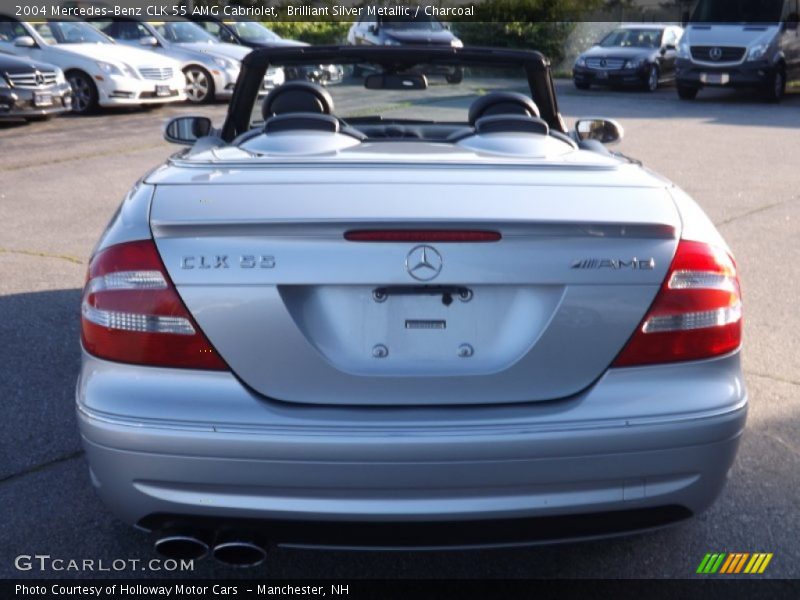 Brilliant Silver Metallic / Charcoal 2004 Mercedes-Benz CLK 55 AMG Cabriolet