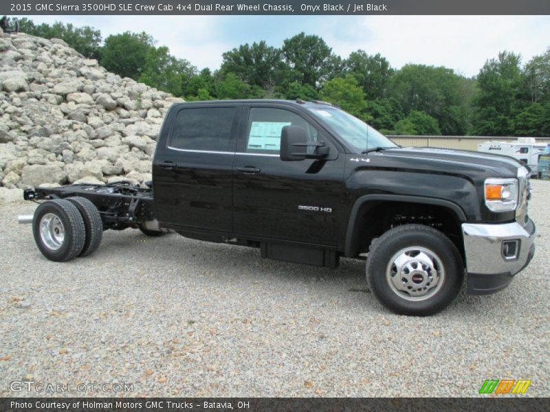 Onyx Black / Jet Black 2015 GMC Sierra 3500HD SLE Crew Cab 4x4 Dual Rear Wheel Chassis