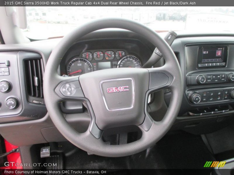 Fire Red / Jet Black/Dark Ash 2015 GMC Sierra 3500HD Work Truck Regular Cab 4x4 Dual Rear Wheel Chassis