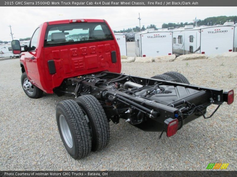 Fire Red / Jet Black/Dark Ash 2015 GMC Sierra 3500HD Work Truck Regular Cab 4x4 Dual Rear Wheel Chassis