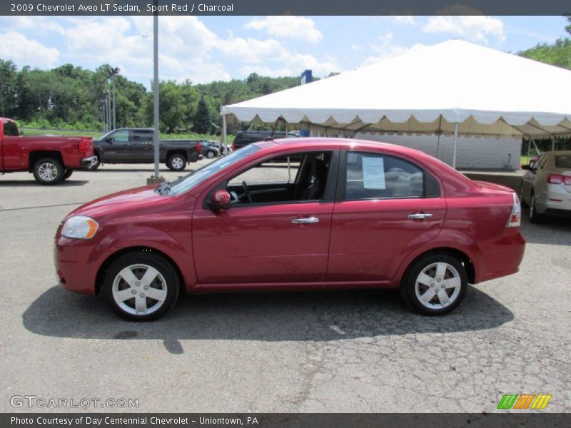 Sport Red / Charcoal 2009 Chevrolet Aveo LT Sedan