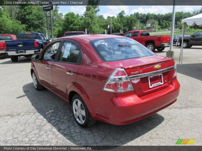 Sport Red / Charcoal 2009 Chevrolet Aveo LT Sedan