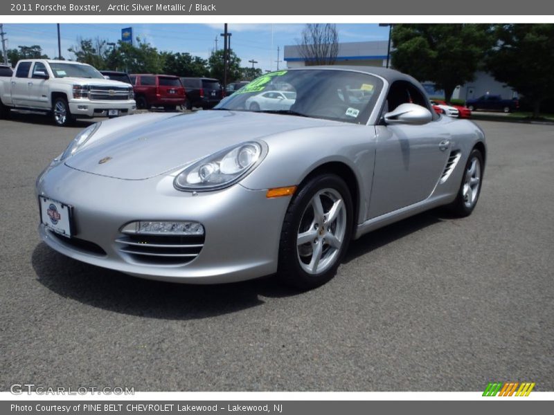 Arctic Silver Metallic / Black 2011 Porsche Boxster