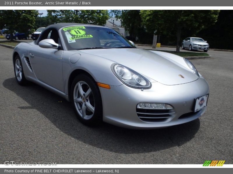 Arctic Silver Metallic / Black 2011 Porsche Boxster