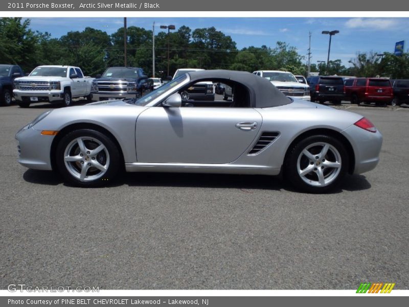 Arctic Silver Metallic / Black 2011 Porsche Boxster