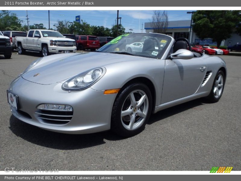 Arctic Silver Metallic / Black 2011 Porsche Boxster