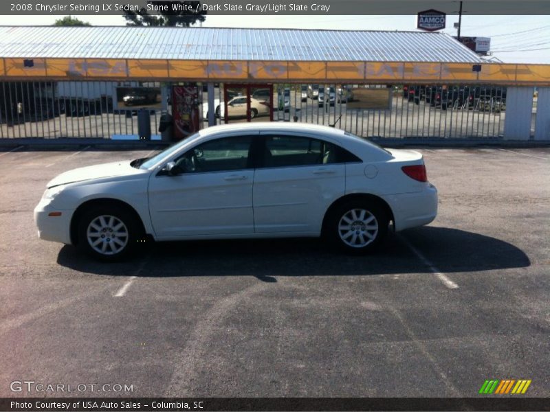 Stone White / Dark Slate Gray/Light Slate Gray 2008 Chrysler Sebring LX Sedan