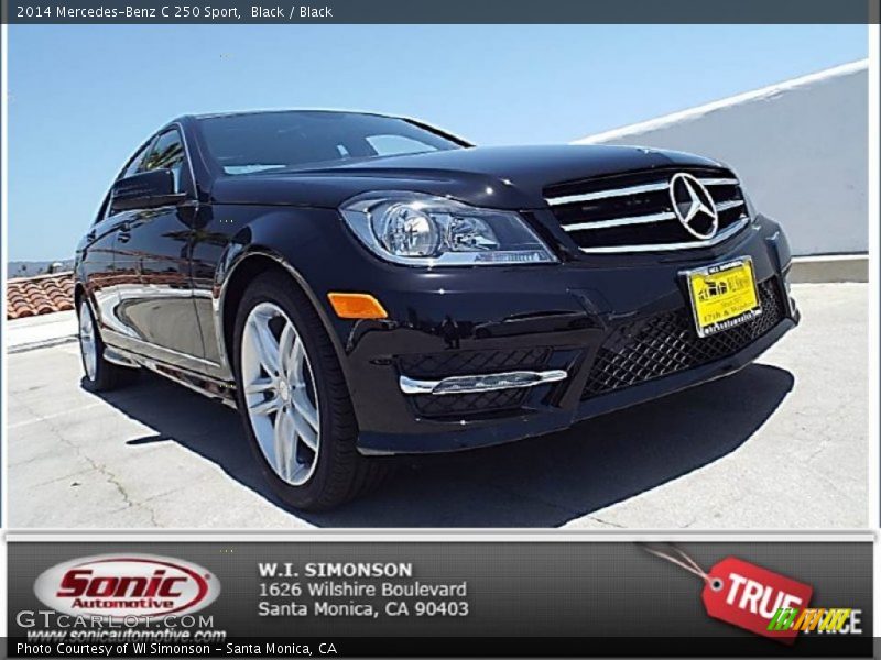 Black / Black 2014 Mercedes-Benz C 250 Sport