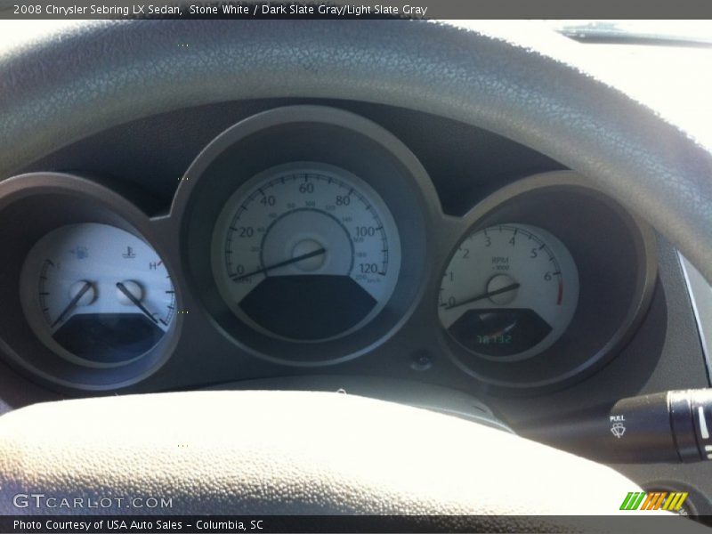 Stone White / Dark Slate Gray/Light Slate Gray 2008 Chrysler Sebring LX Sedan