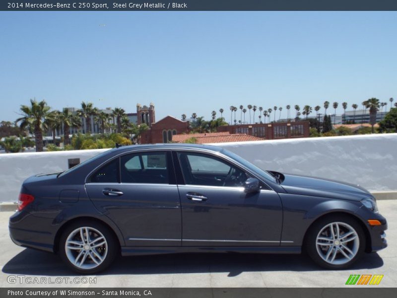 Steel Grey Metallic / Black 2014 Mercedes-Benz C 250 Sport