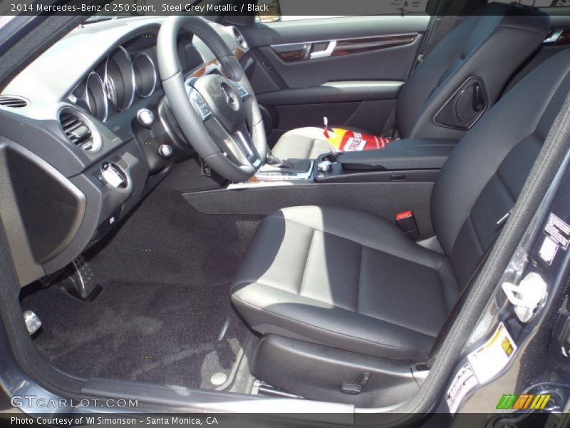 Steel Grey Metallic / Black 2014 Mercedes-Benz C 250 Sport