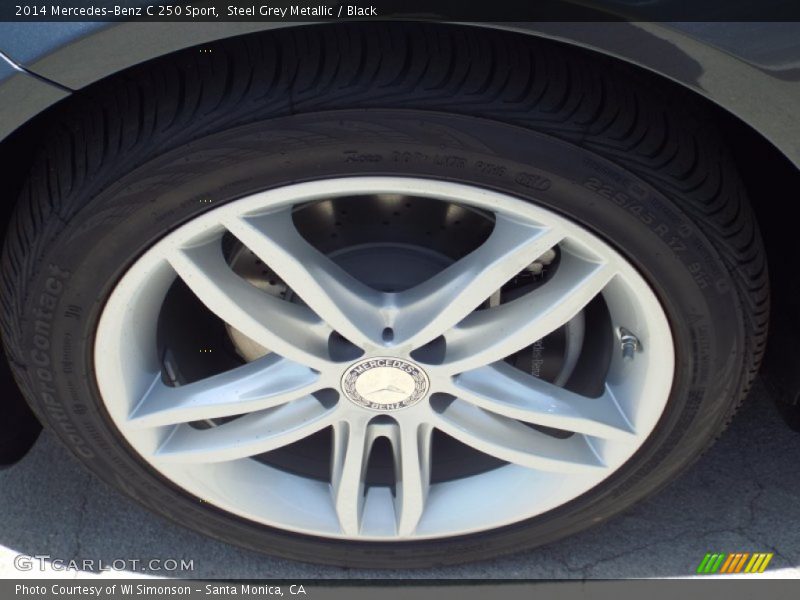 Steel Grey Metallic / Black 2014 Mercedes-Benz C 250 Sport