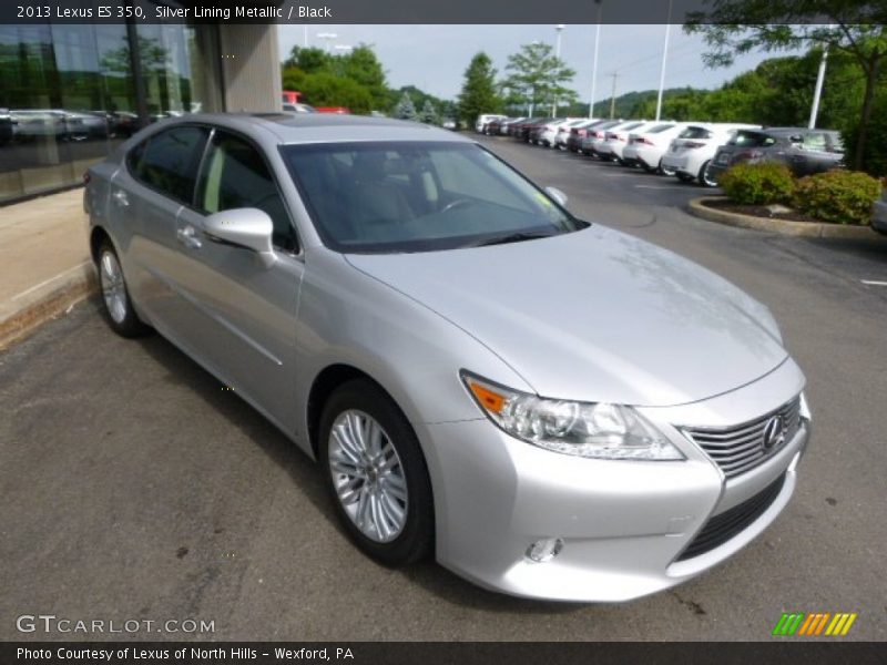 Silver Lining Metallic / Black 2013 Lexus ES 350