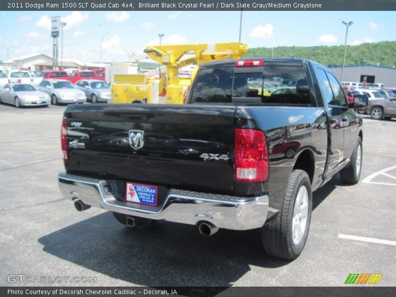 Brilliant Black Crystal Pearl / Dark Slate Gray/Medium Graystone 2011 Dodge Ram 1500 SLT Quad Cab 4x4