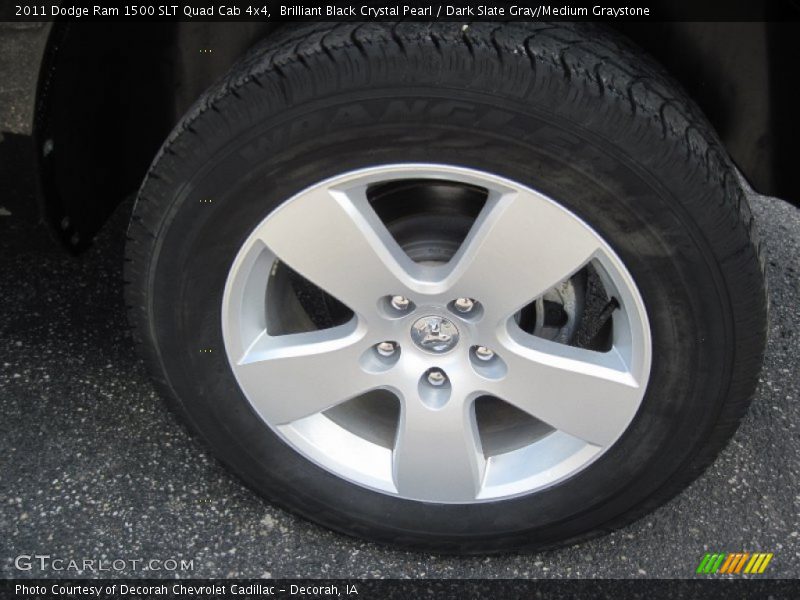 Brilliant Black Crystal Pearl / Dark Slate Gray/Medium Graystone 2011 Dodge Ram 1500 SLT Quad Cab 4x4