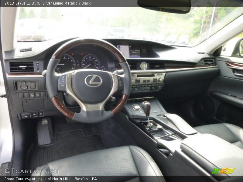 Silver Lining Metallic / Black 2013 Lexus ES 350