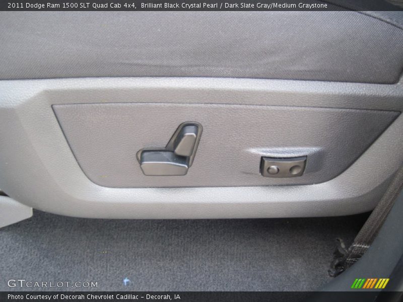 Brilliant Black Crystal Pearl / Dark Slate Gray/Medium Graystone 2011 Dodge Ram 1500 SLT Quad Cab 4x4