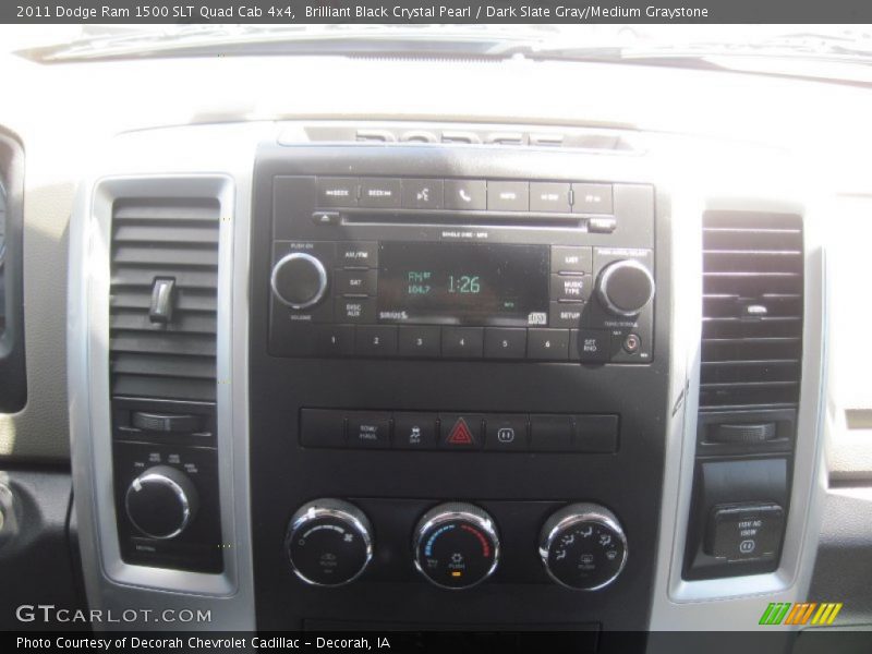 Brilliant Black Crystal Pearl / Dark Slate Gray/Medium Graystone 2011 Dodge Ram 1500 SLT Quad Cab 4x4