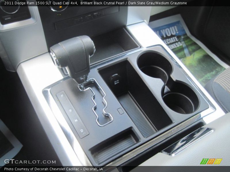 Brilliant Black Crystal Pearl / Dark Slate Gray/Medium Graystone 2011 Dodge Ram 1500 SLT Quad Cab 4x4