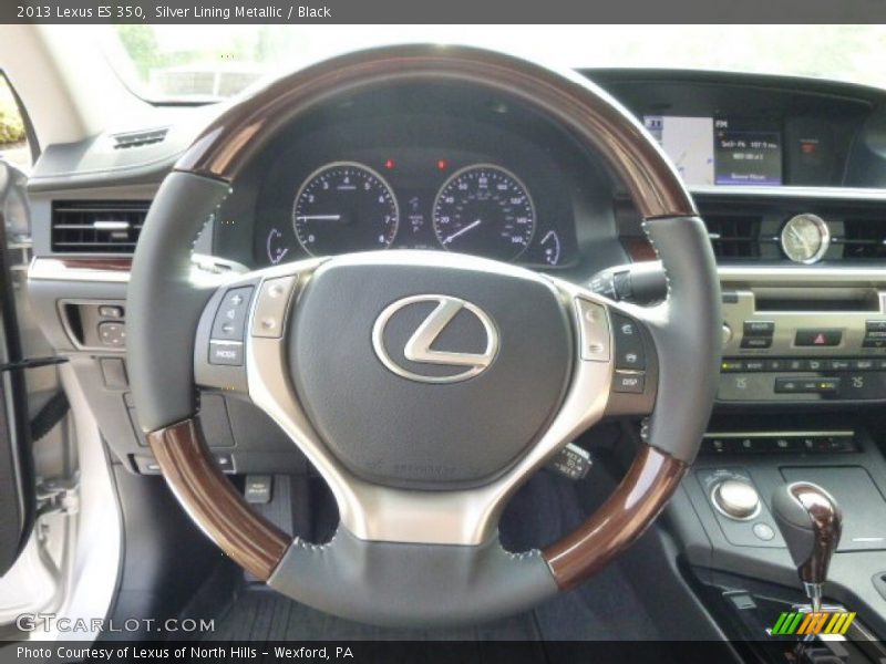 Silver Lining Metallic / Black 2013 Lexus ES 350