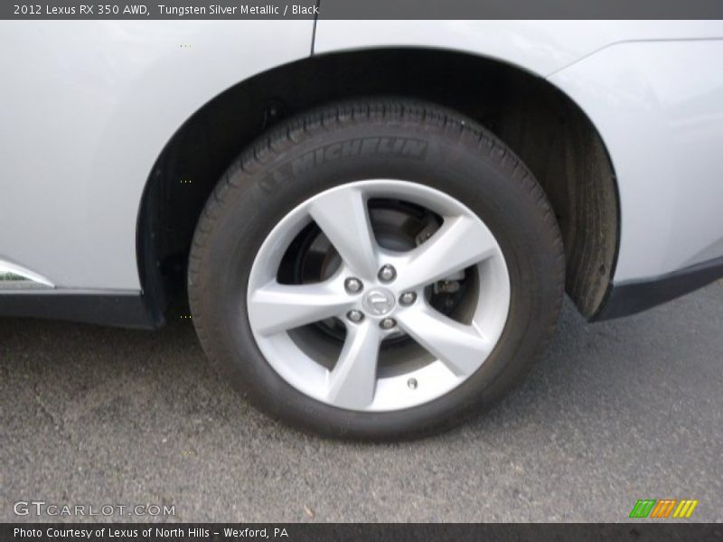 Tungsten Silver Metallic / Black 2012 Lexus RX 350 AWD