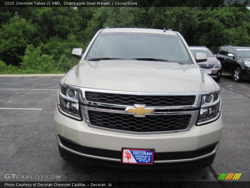Champagne Silver Metallic / Cocoa/Dune 2015 Chevrolet Tahoe LS 4WD