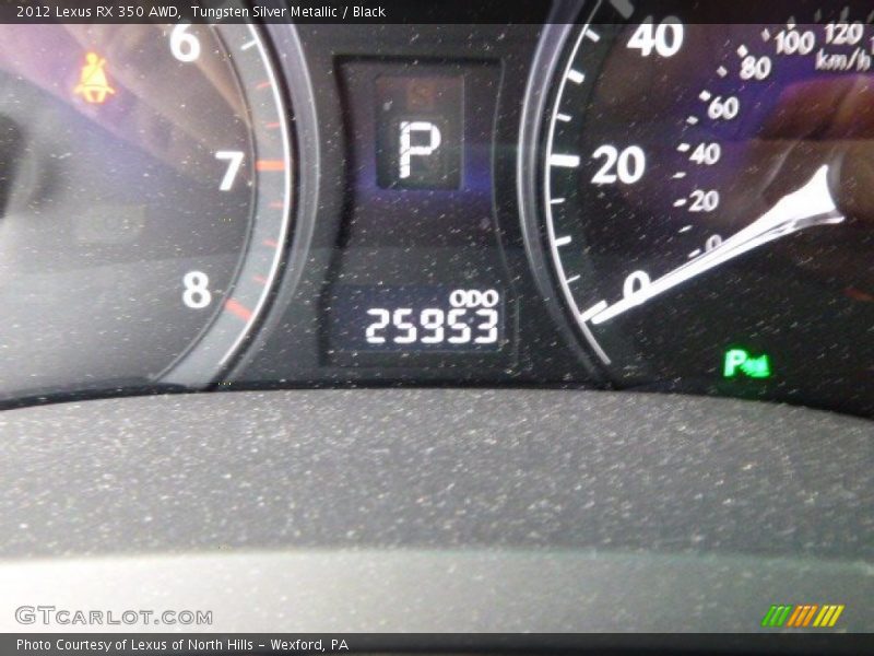 Tungsten Silver Metallic / Black 2012 Lexus RX 350 AWD