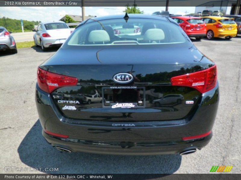 Ebony Black / Gray 2012 Kia Optima LX