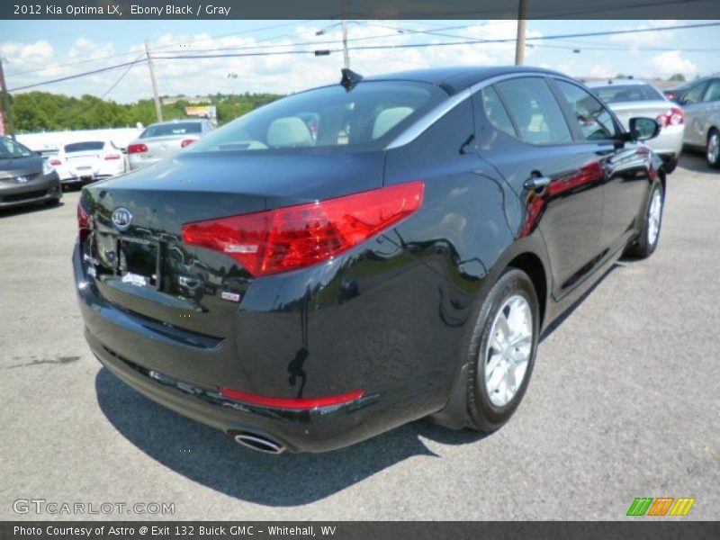 Ebony Black / Gray 2012 Kia Optima LX