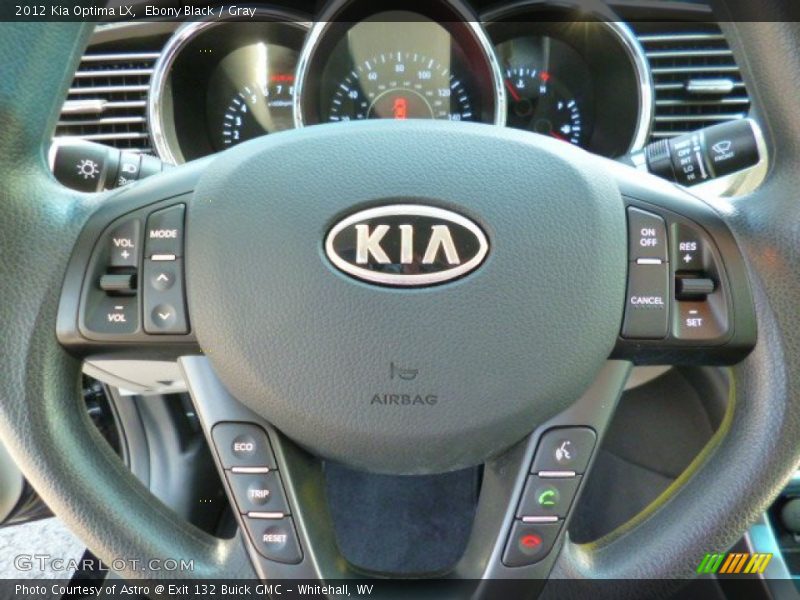 Ebony Black / Gray 2012 Kia Optima LX
