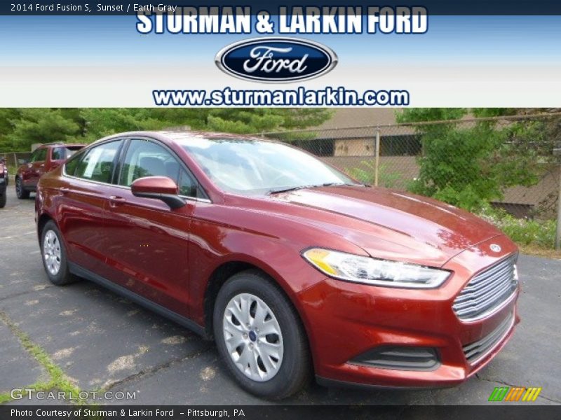 Sunset / Earth Gray 2014 Ford Fusion S