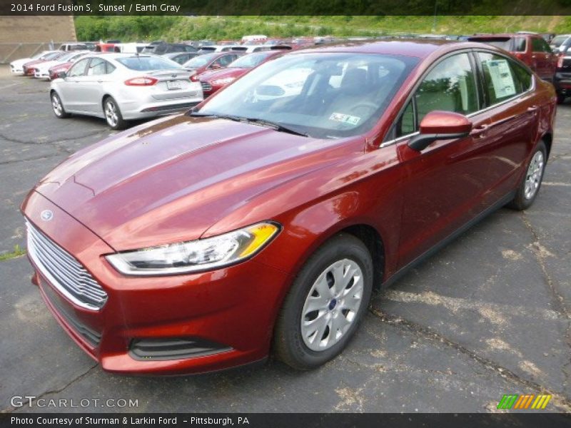 Sunset / Earth Gray 2014 Ford Fusion S