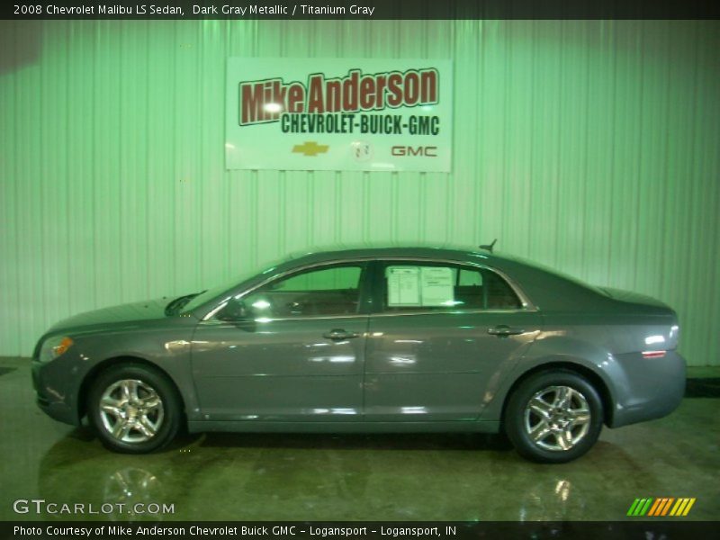 Dark Gray Metallic / Titanium Gray 2008 Chevrolet Malibu LS Sedan