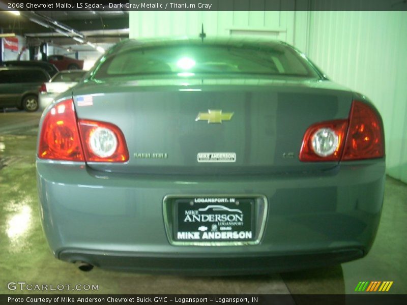 Dark Gray Metallic / Titanium Gray 2008 Chevrolet Malibu LS Sedan