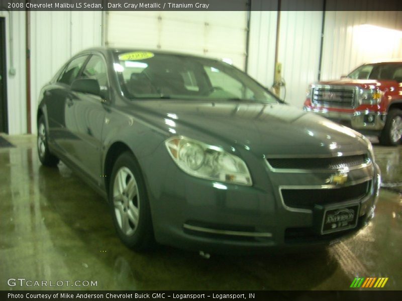Dark Gray Metallic / Titanium Gray 2008 Chevrolet Malibu LS Sedan