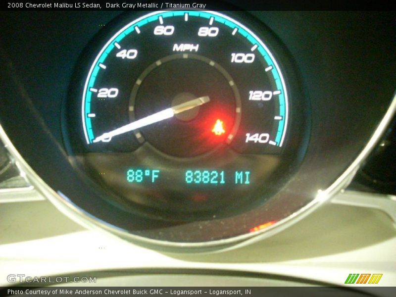 Dark Gray Metallic / Titanium Gray 2008 Chevrolet Malibu LS Sedan