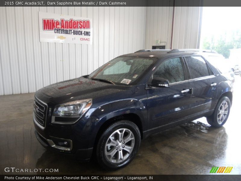 Dark Sapphire Blue Metallic / Dark Cashmere 2015 GMC Acadia SLT