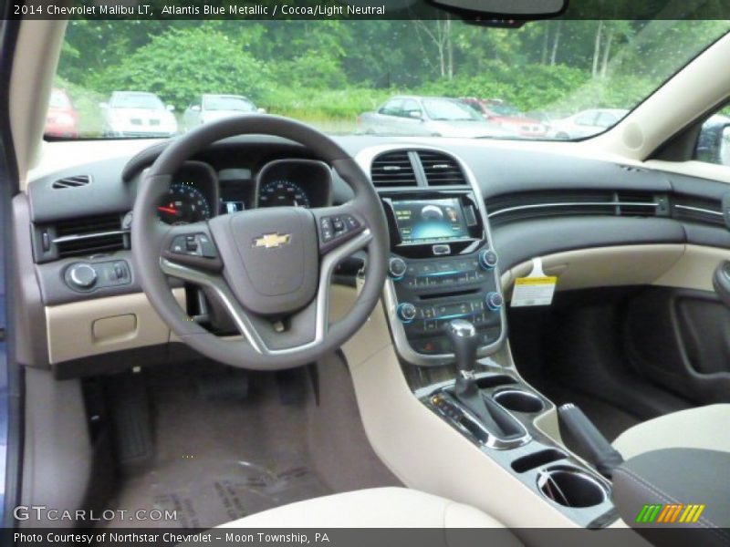 Atlantis Blue Metallic / Cocoa/Light Neutral 2014 Chevrolet Malibu LT