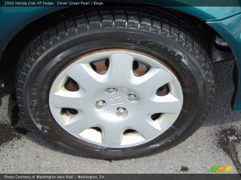 Clover Green Pearl / Beige 2000 Honda Civic VP Sedan