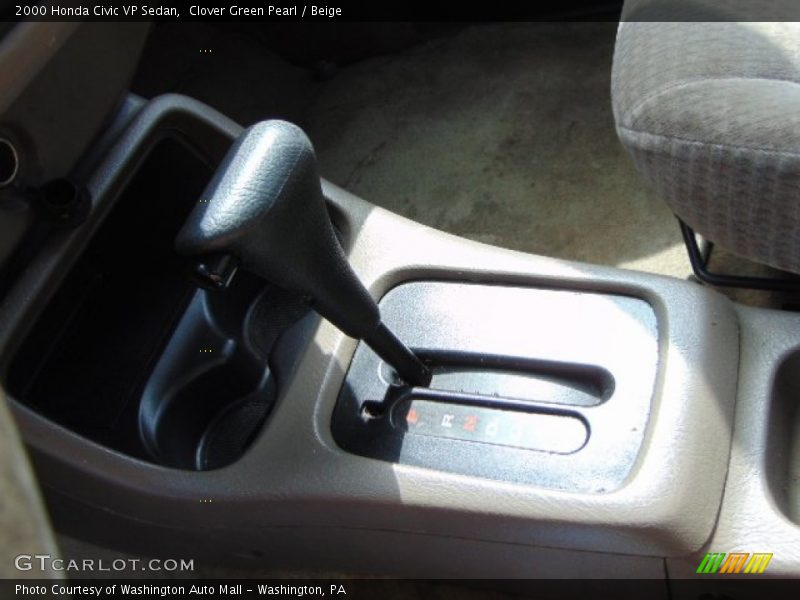 Clover Green Pearl / Beige 2000 Honda Civic VP Sedan