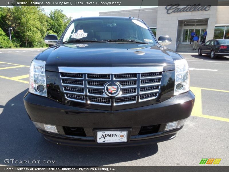 Black Raven / Ebony/Ebony 2012 Cadillac Escalade ESV Luxury AWD