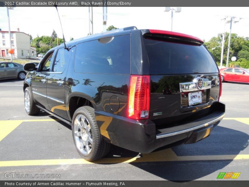 Black Raven / Ebony/Ebony 2012 Cadillac Escalade ESV Luxury AWD